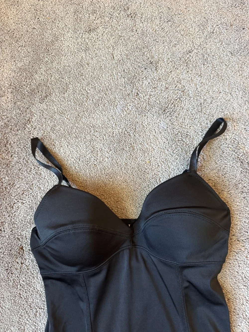 FIT Figure Improving Technology Black Underwire Slimming Babydoll SIZE S
